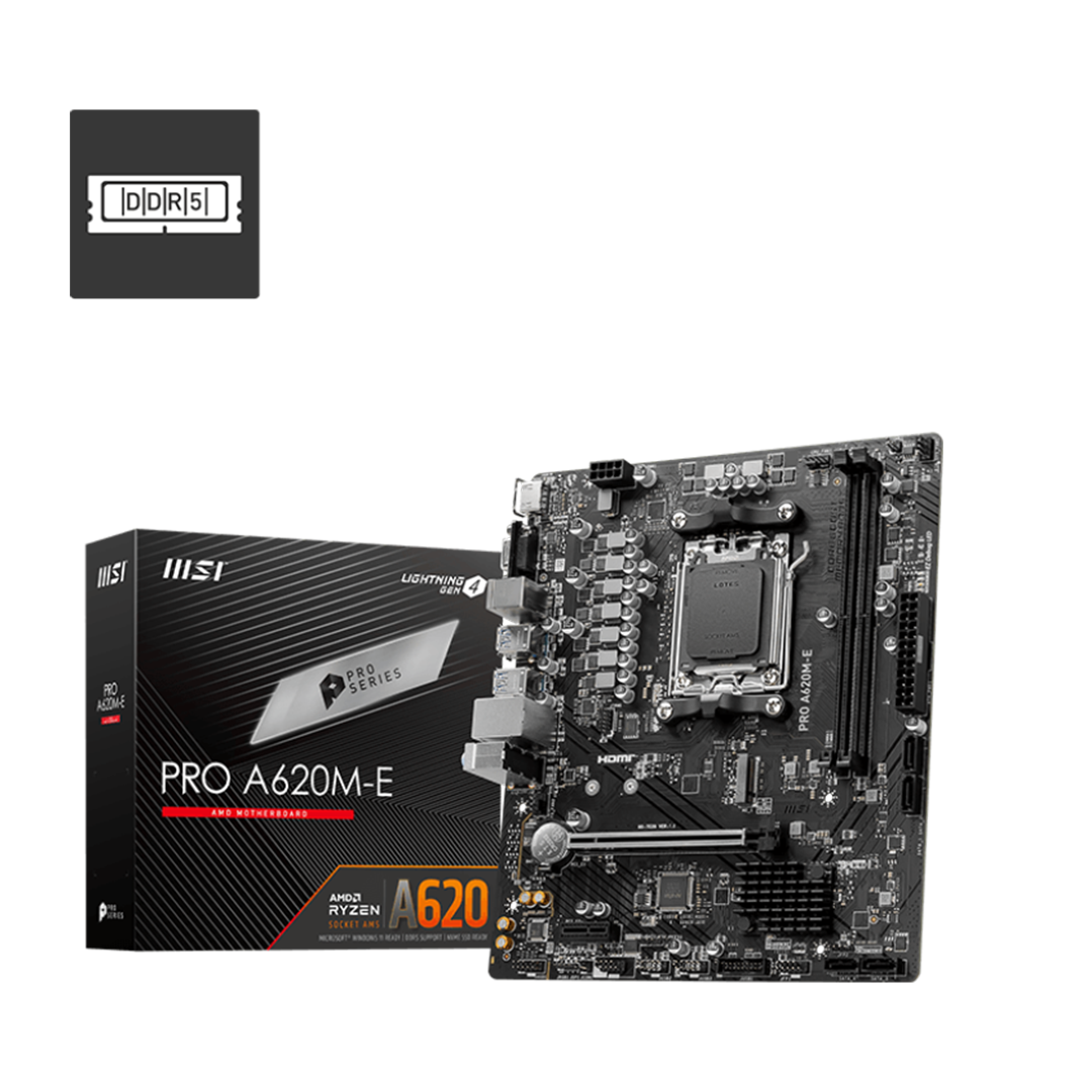 8952 MSI A620M-E Pro DDR5 Motherboard(3Y WARRANTY) - Image 1