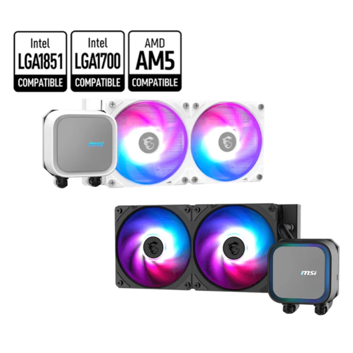 MSI MAG CORELIQUID ARGB A13 240mm CPU Liquid Cooler Black (3Y WARRANTY) - Image 2