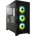 Corsair ICUE 4000X RGB Tempered Glass Mid-Tower ATX Case - Black (2Y Warranty)