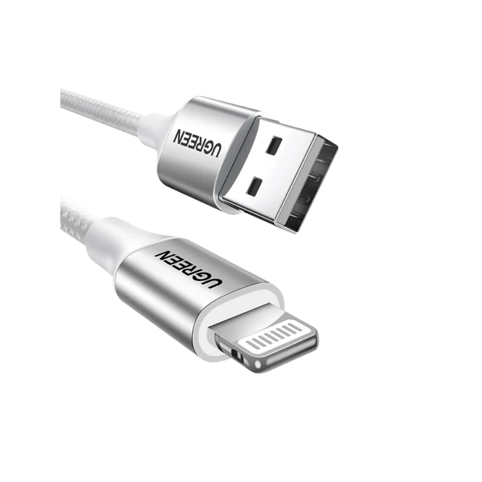 UGREEN 1 Meter USB to Lightning Alu Case – MFI Certified Braided Lightning Cable – US199 - 60161 - Image 2