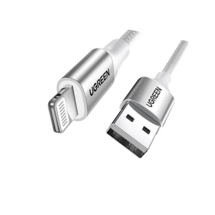 UGREEN 1 Meter USB to Lightning Alu Case – MFI Certified Braided Lightning Cable – US199 - 60161