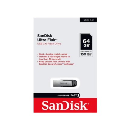 SANDISK ULTRA FLAIR 64 GB PEN DRIVE (3Y WARRANTY)