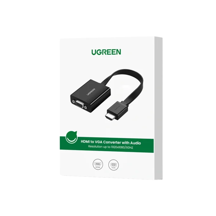 UGREEN HDMI To VGA + 3.5mm Audio With Power Port Converter 25cm – MM103 - 40248 - Image 2
