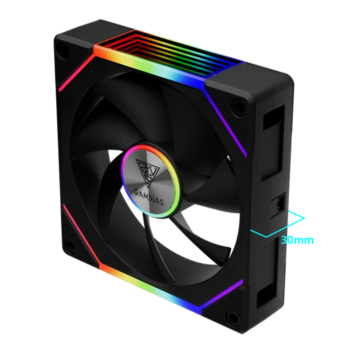 Gamdias AEOLUS P2-1203U 120mm ARGB Fan Pack (1Y WARRANTY) - Image 2