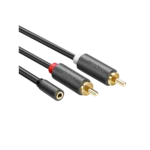 UGREEN 3 Meter 3.5mm Female to 2 RCA Male Audio Cable – AV102 - 10512