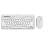Logitech PEBBLES 2 Multi-Device Bluetooth Tonal White Keyboard Mouse Combo