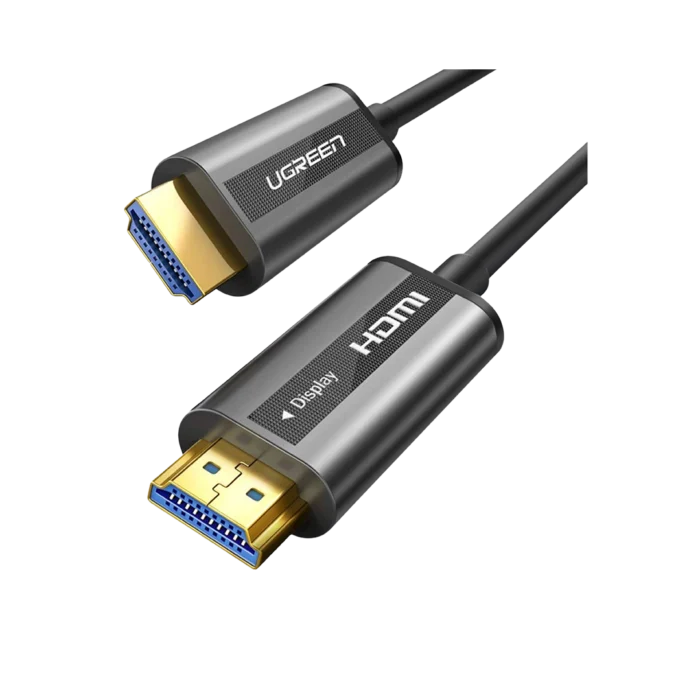 UGREEN 40 Meter 4K Optical Fiber HDMI Cable Male to Male Zinc Alloy Shell Black – HD132 - 50218 - Image 2