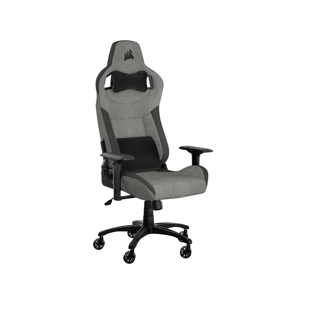 7 Corsair T3 Rush (2023) Grey & Charcoal Fabric Gaming Chair (2Y WARRANTY) - Image 1