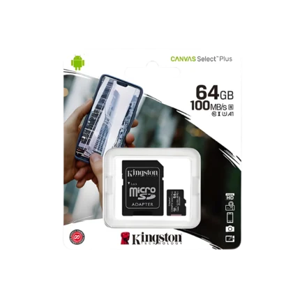 KINGSTON CANVAS SELECT PLUS 100MB/S 64 GB MICRO SD CARD (3Y WARRANTY)