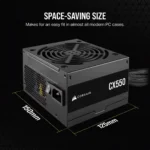 Corsair CX550 80 Plus Bronze Certified Power Supply (5Y WARRANTY) - Image 2