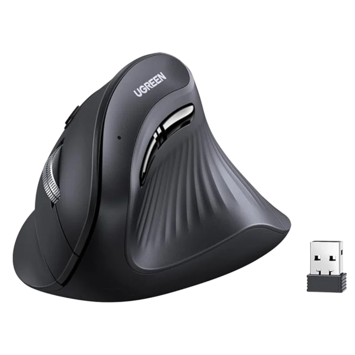 UGREEN 25444 Vertical Mouse Wireless (Bluetooth 5.0+2.4G) 4000 DPI Max Ergonomic Mouse with 5 Buttons (1Y WARRANTY) - Image 2