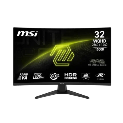 MSI MAG 321CQF E18 31.5'' inch WQHD (2560 x 1440) 180Hz 0.5ms Adaptive-Sync Curved Gaming Monitor (3Y WARRANTY)