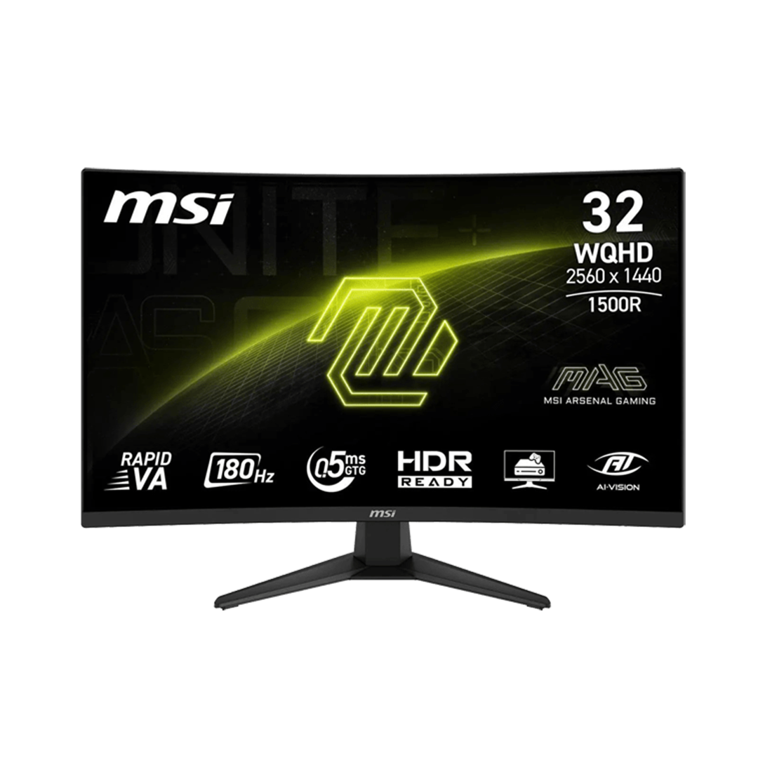 37 MSI MAG 321CQF E18 31.5'' inch WQHD (2560 x 1440) 180Hz 0.5ms Adaptive-Sync Curved Gaming Monitor (3Y WARRANTY) - Image 1