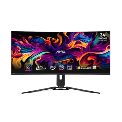 MSI MAG 341CQP 34 Inch QD-OLED UWQHD (3440 X 1440) 175Hz 0.03ms AMD FRERSYNC Premium Pro Compatible Frameless Gaming Monitor (3Y WARRANTY)