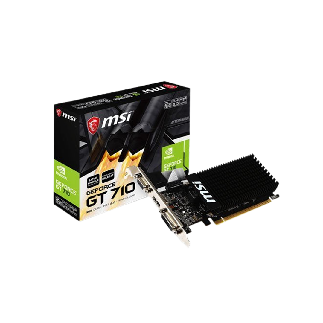59 MSI Gaming GeForce GT 710 2GB GDRR3 64-Bit Low Profile Graphics Card (3Y WARRANTY) - Image 1