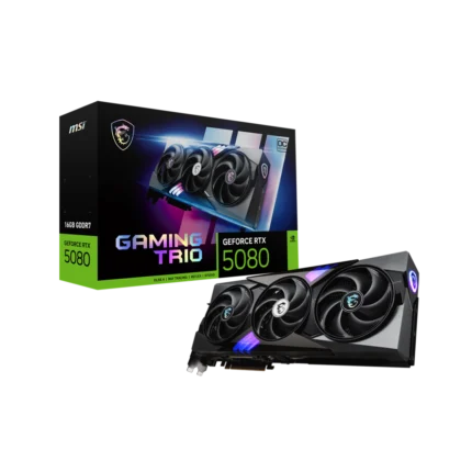 MSI GEFORCE RTX 5080 Gaming Trio OC 16GB GDDR7X Graphics Card (3Y WARRANTY)