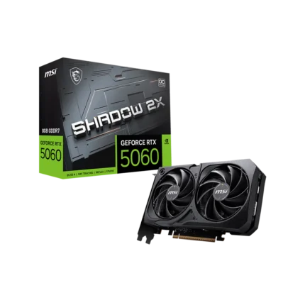 MSI GEFORCE RTX 5060 TI Shadow 2X OC 8GB GDDR7X Graphics Card (3Y WARRANTY)
