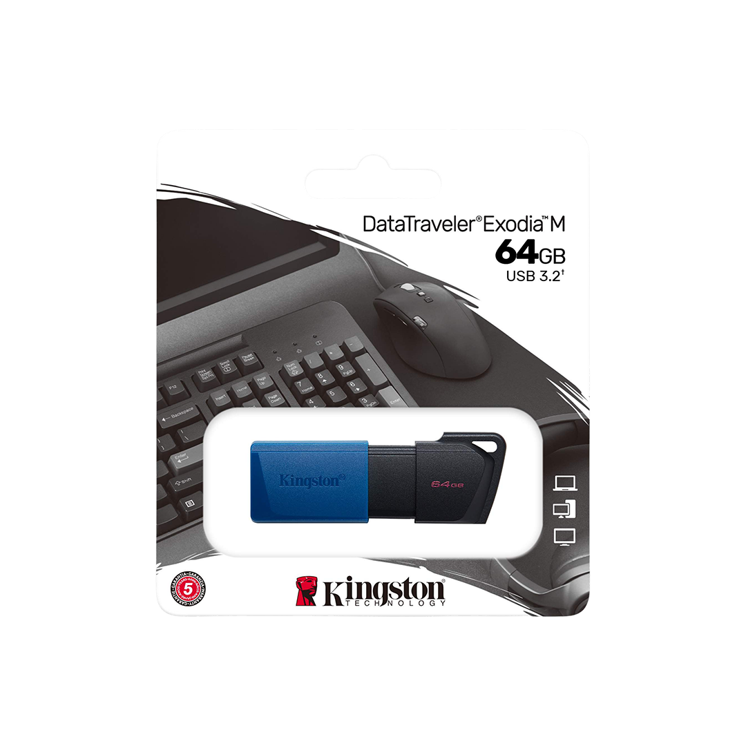109 KINGSTON DATA TRAVELER EXODIA 64GB USB 3.2 PEN DRIVE (3Y WARRANTY) - Image 1