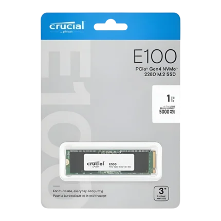 CRUCIAL E100 NVMe PCIe Gen4 X4 2280 1TB M.2 NVME SSD (3Y WARRANT)