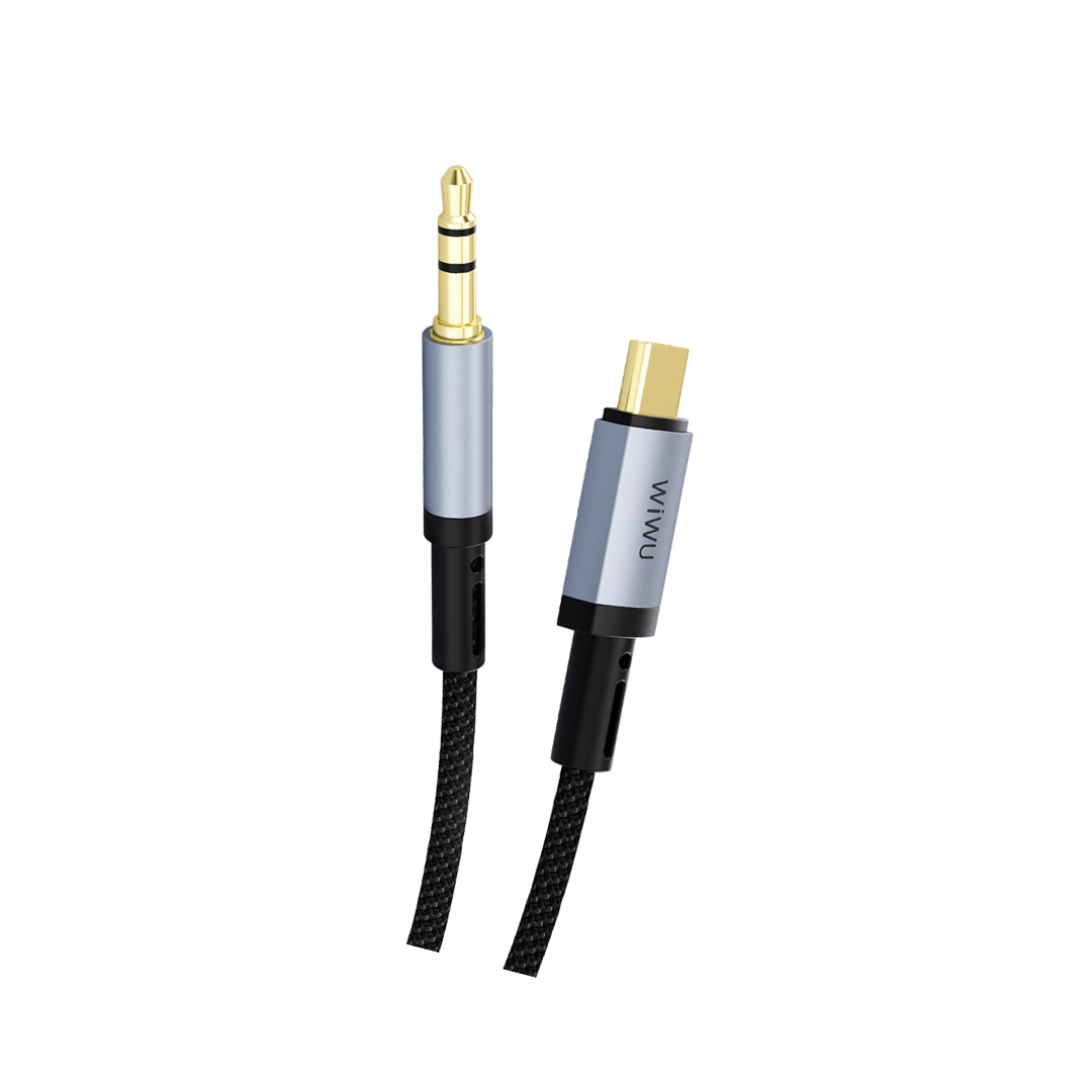 90 WIWU AUX STEREO CABLE 3.5MM TO USB-C (3M WARRANTY) - Image 1