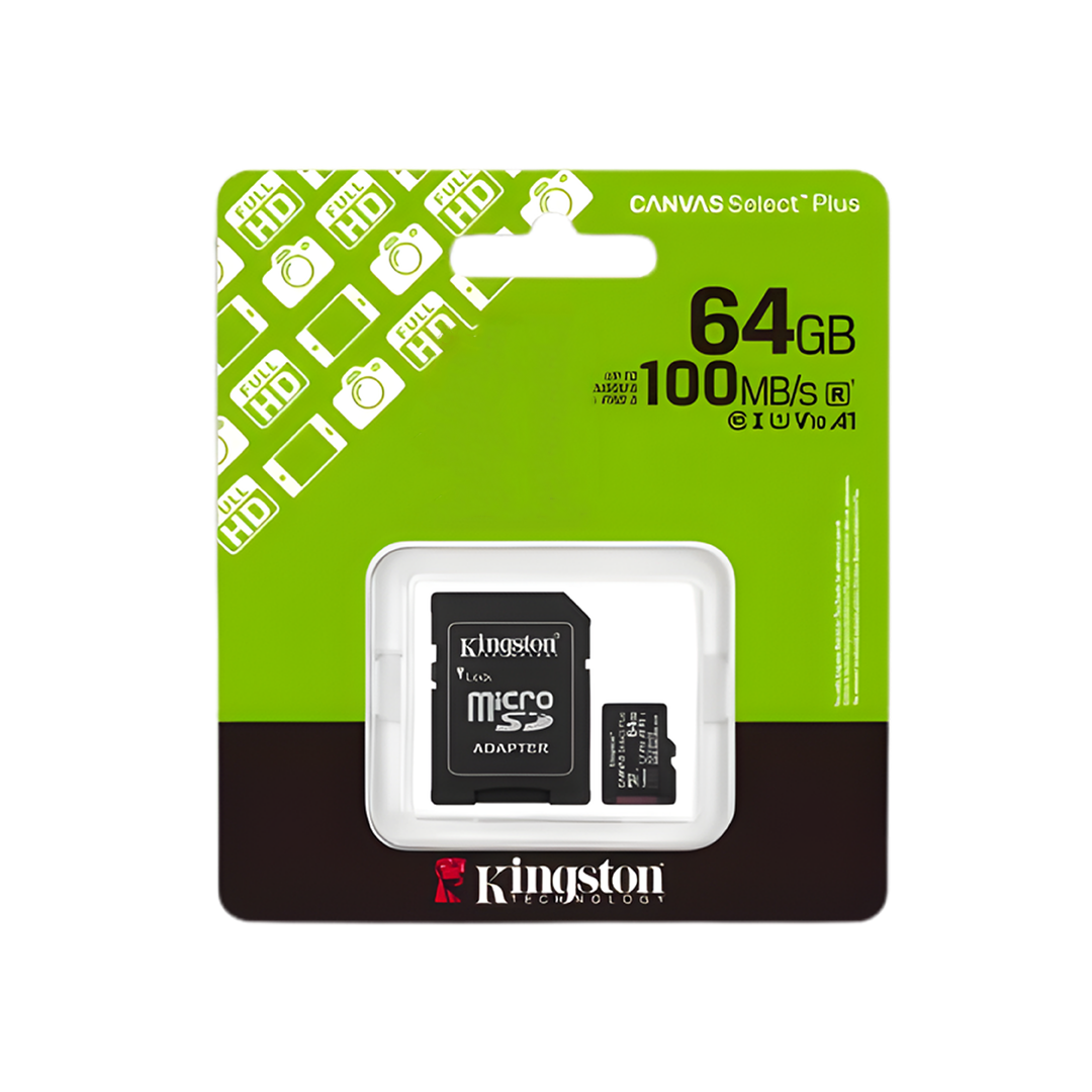 99 KINGSTON 64GB 100MB/S MICRO SD ADAPTER (3Y WARRANTY) - Image 1
