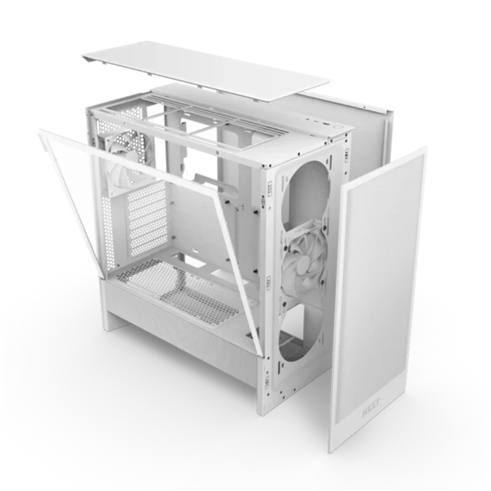 NZXT H5 FLOW WHITE ATX MID TOWER CASE - Image 2