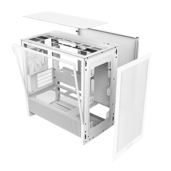 NZXT H3 FLOW WHITE MICRO ATX CASE - Image 2