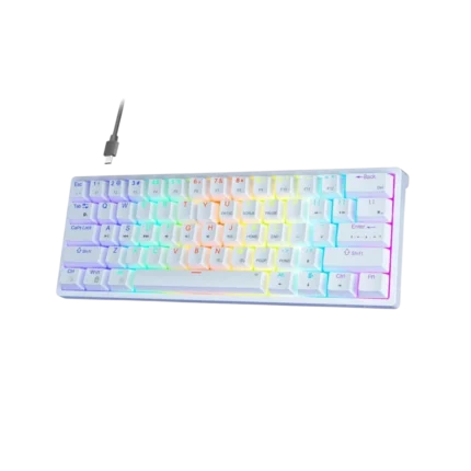 AULA WIND F3261 MECHANICAL WHITE KEYBOARD RED SWITCH (3M WARRANTY)
