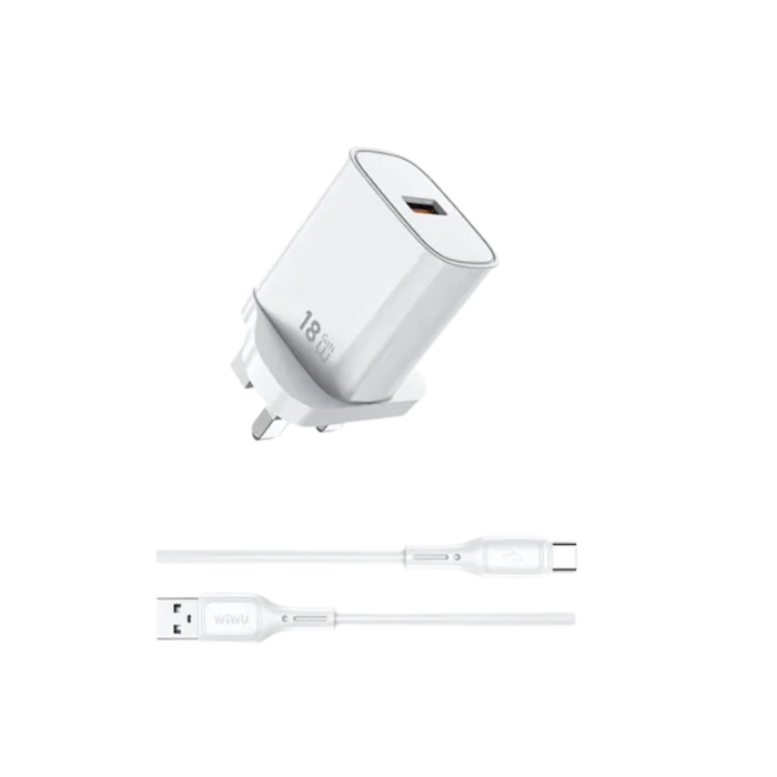 WIWU WI-G006 ESSEN FAST CHARGER+CABLE COMBO (6M WARRANTY) - Image 2
