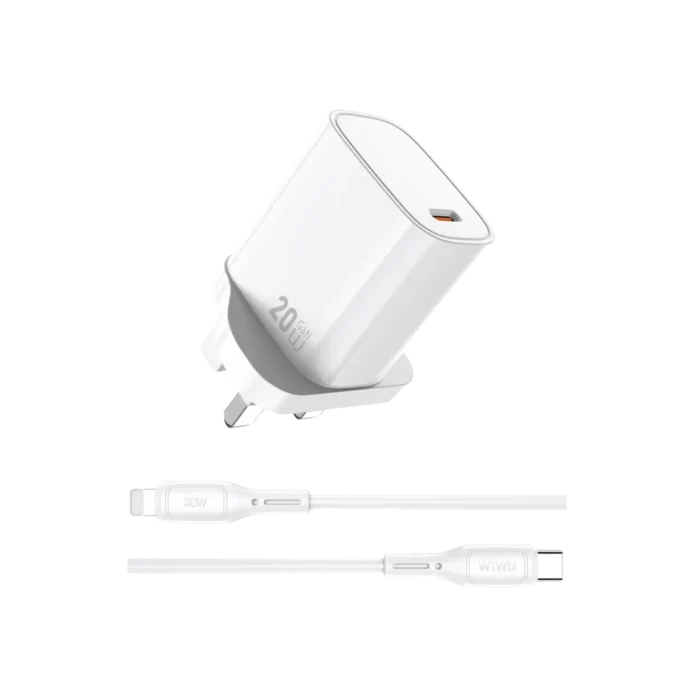 WIWU WI-G007 ESSEN20W C-IP FAST CHARGER+CABLE COMBO (6M WARRANTY) - Image 2