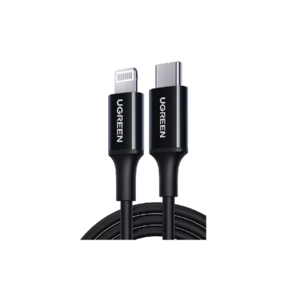 UGREEN 60752-USB-C TO LIGHTNING M/M CABLE RUBBER SHELL 2M (6M WARRANTY)