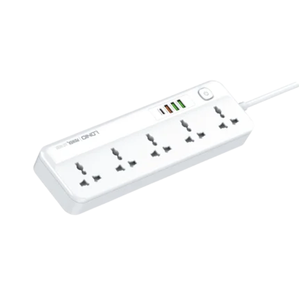 LDNIO SC5415 5 POWER SOCKET( 3 USB PORT AND TYPE C ) (3M WARRANTY)